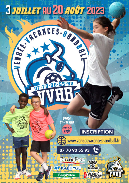 Affiche du stage Vendée Vacances Handball
